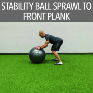 Stability Ball Sprawl to Front Plank