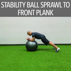 Stability Ball Sprawl to Front Plank